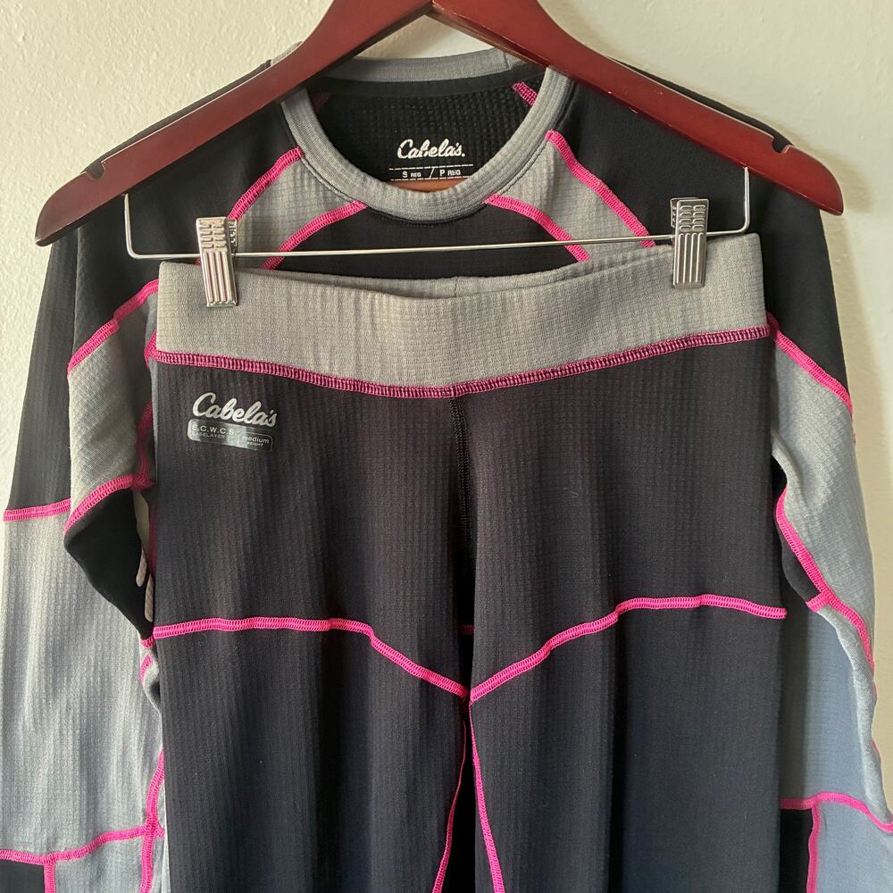Cabelas ECWCS Polartec Thermal Base Layer Set Womens Small Black Cold Weather